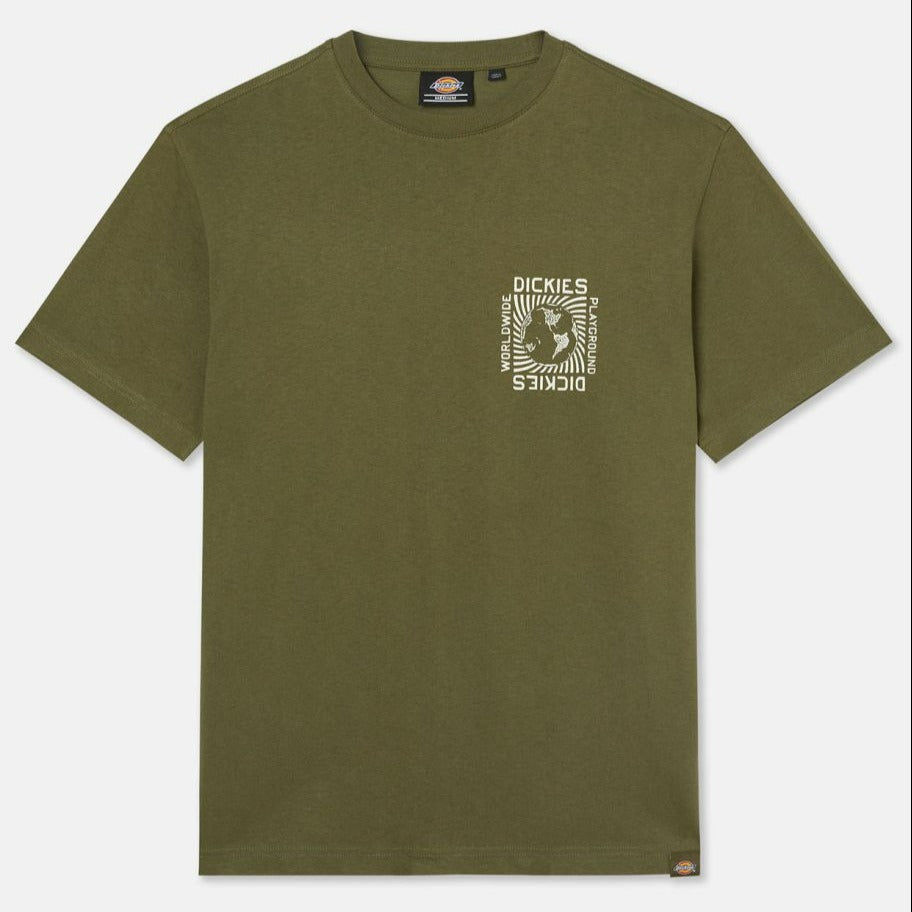 Military Green Dickies Marburry Tee Front