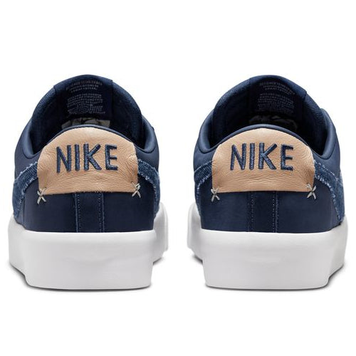 Midnight Navy GT Blazer Low Premium Nike SB Skate Shoe Back