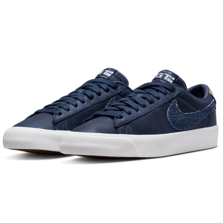 Midnight Navy GT Blazer Low Premium Nike SB Skate Shoe Front