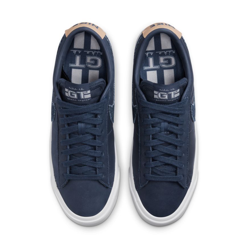 Midnight Navy GT Blazer Low Premium Nike SB Skate Shoe Top