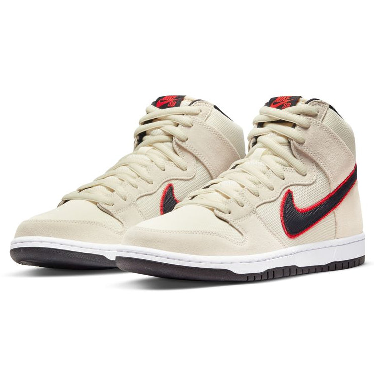 Nike SB Dunk High Premium Skateboard Shoes - Coconut Milk/Black-Team O