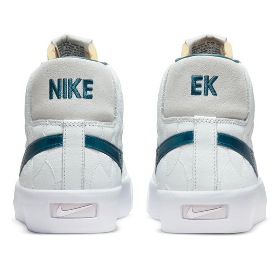 Eric Koston White Nike SB Blazer Mid Skate Shoe Back