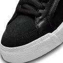 Black/White Premium Plus Blazer Mid Nike SB Skate Shoe Detail