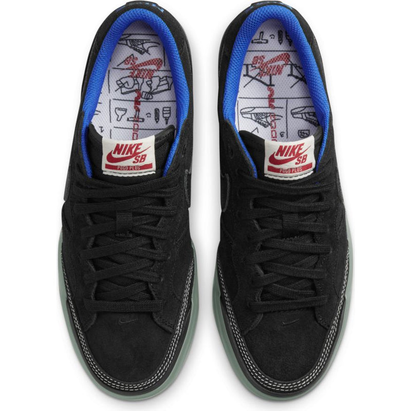 Nike SB Pogo Plus Premium Skateboard Shoe - Black/Black-Hyper Royal-Gum Light Brown