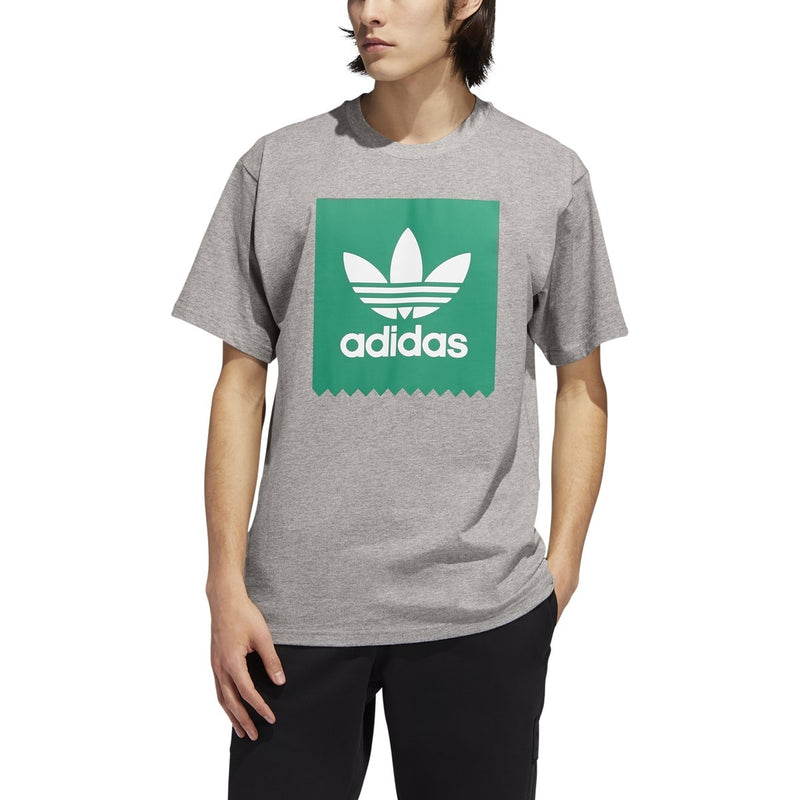 Adidas Solid BB Tee - Core Heather/Bold Green