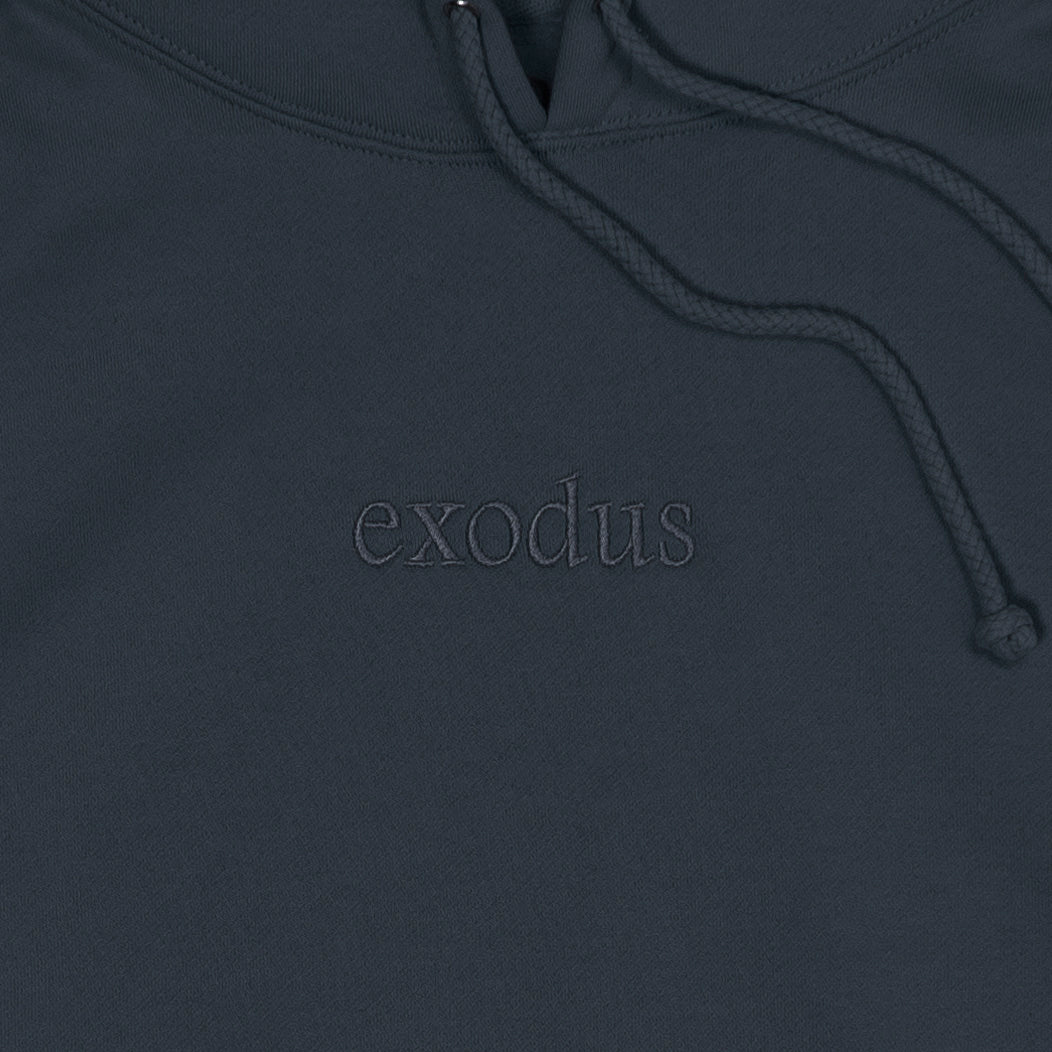 Exodus Clean Embroidered Hoodie - Black
