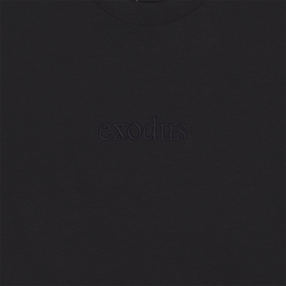 Exodus Clean Embroidered Premium Tee - Black