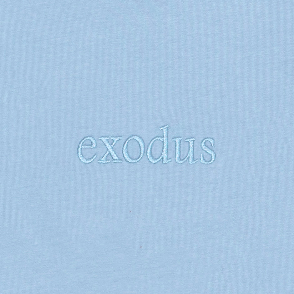 Exodus Clean Embroidered Premium Tee - Pale Blue