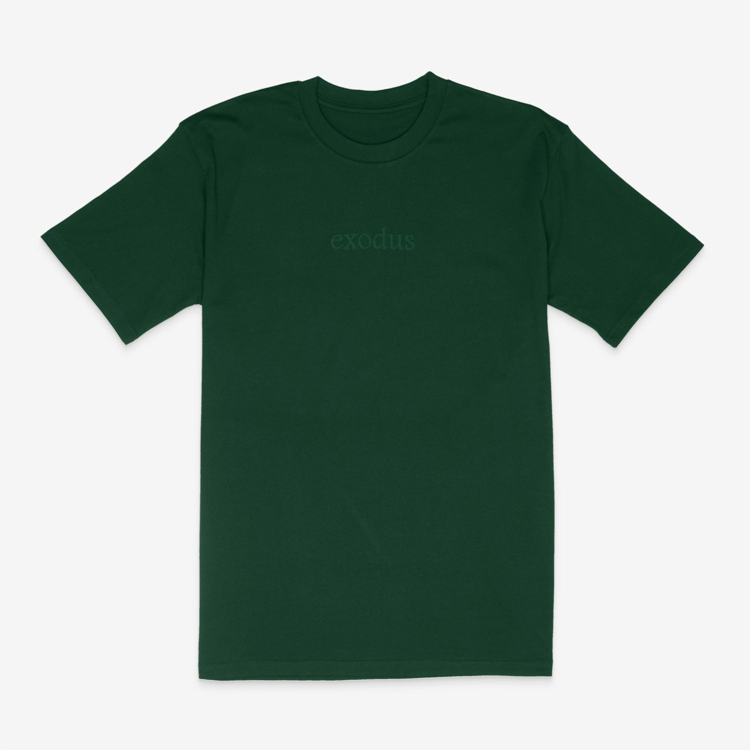 Forest Green Exodus Clean Embroidered Premium Tee