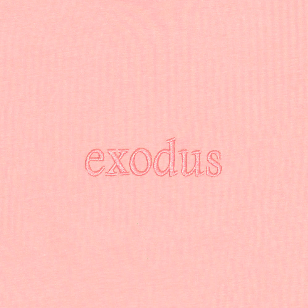 Exodus Clean Embroidered Premium Tee - Pale Pink