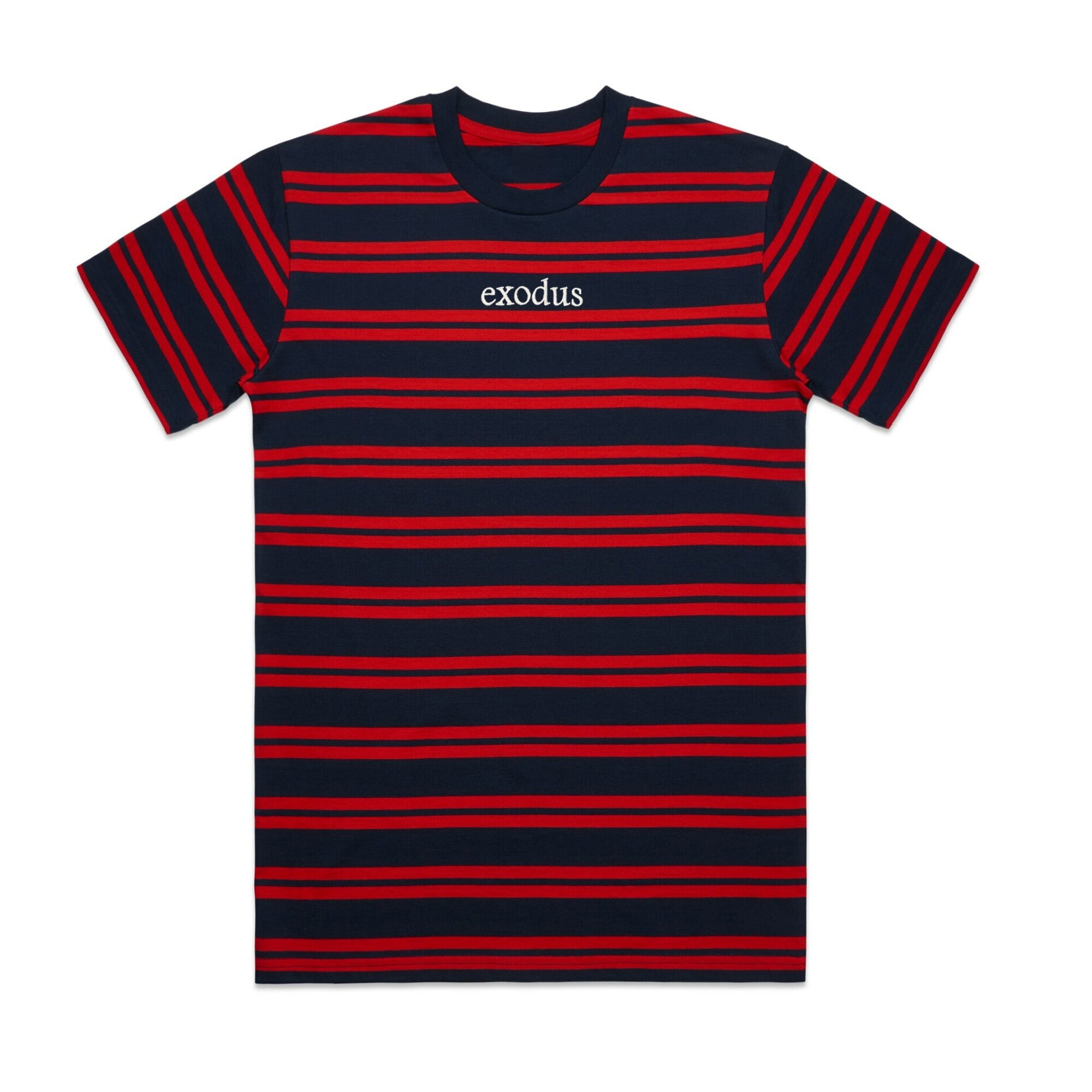 Red/Navy Exodus Clean Embroidered Premium Tee