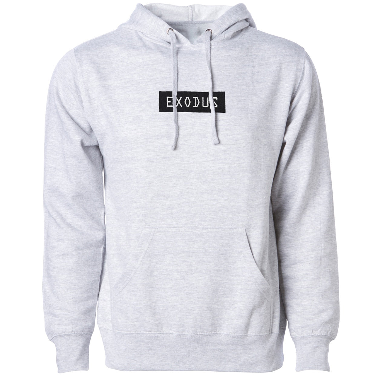 Exodus Optical Embroidered Pullover Hoodie - Heather Grey