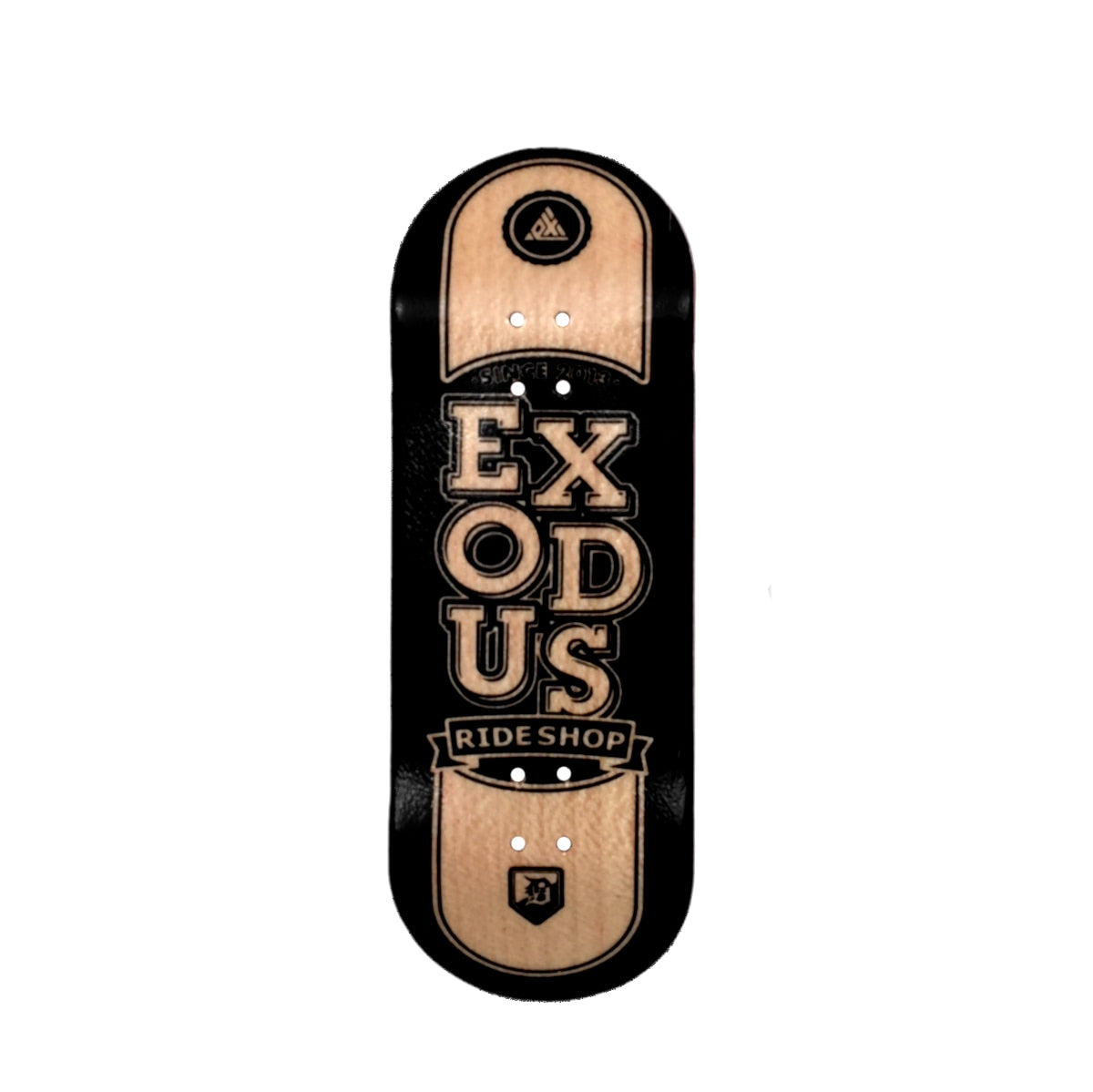 Exodus Stacked Logo Fingerboard Deck - Natural