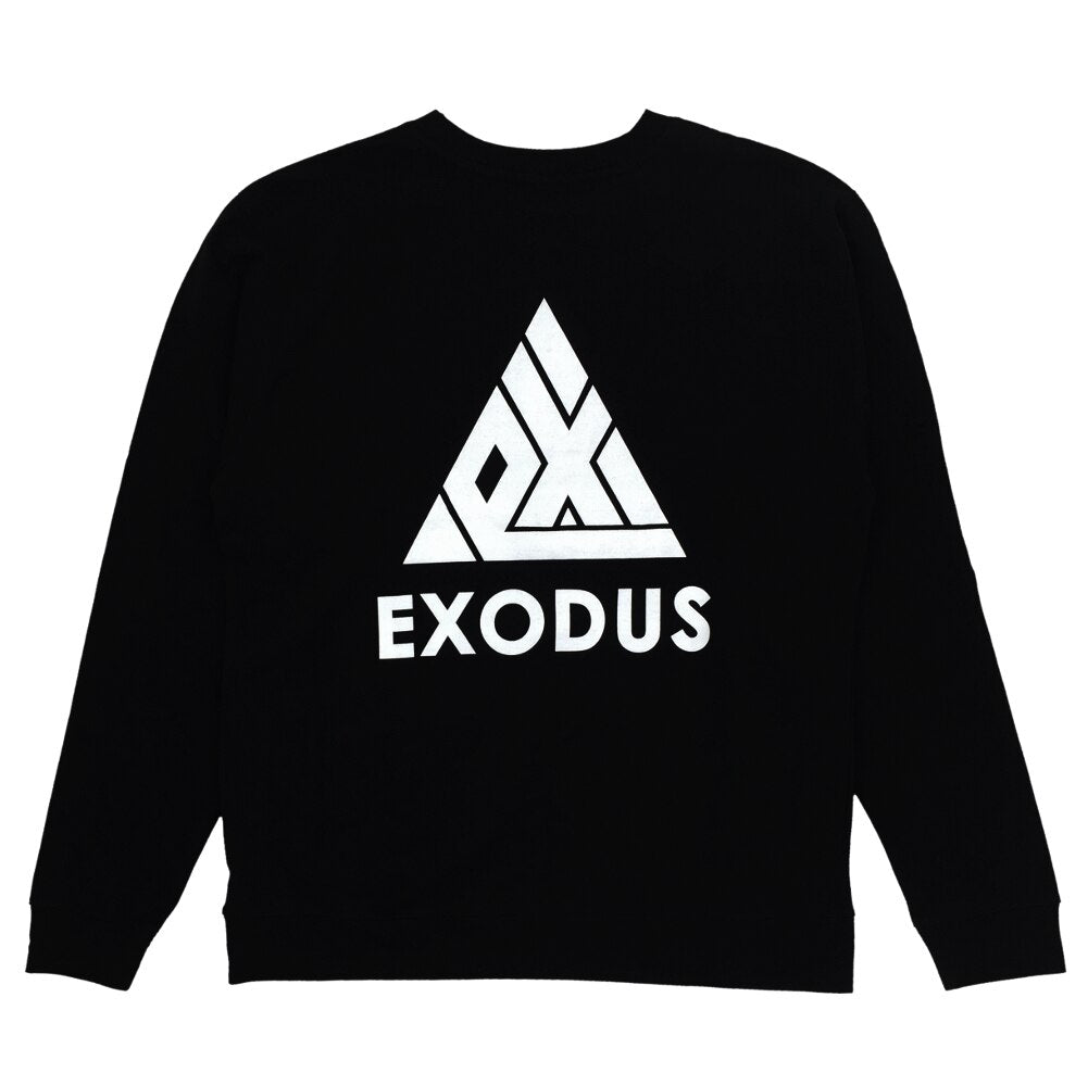 Exodus T1 Logo Crewnech Sweatshirt - Black/White