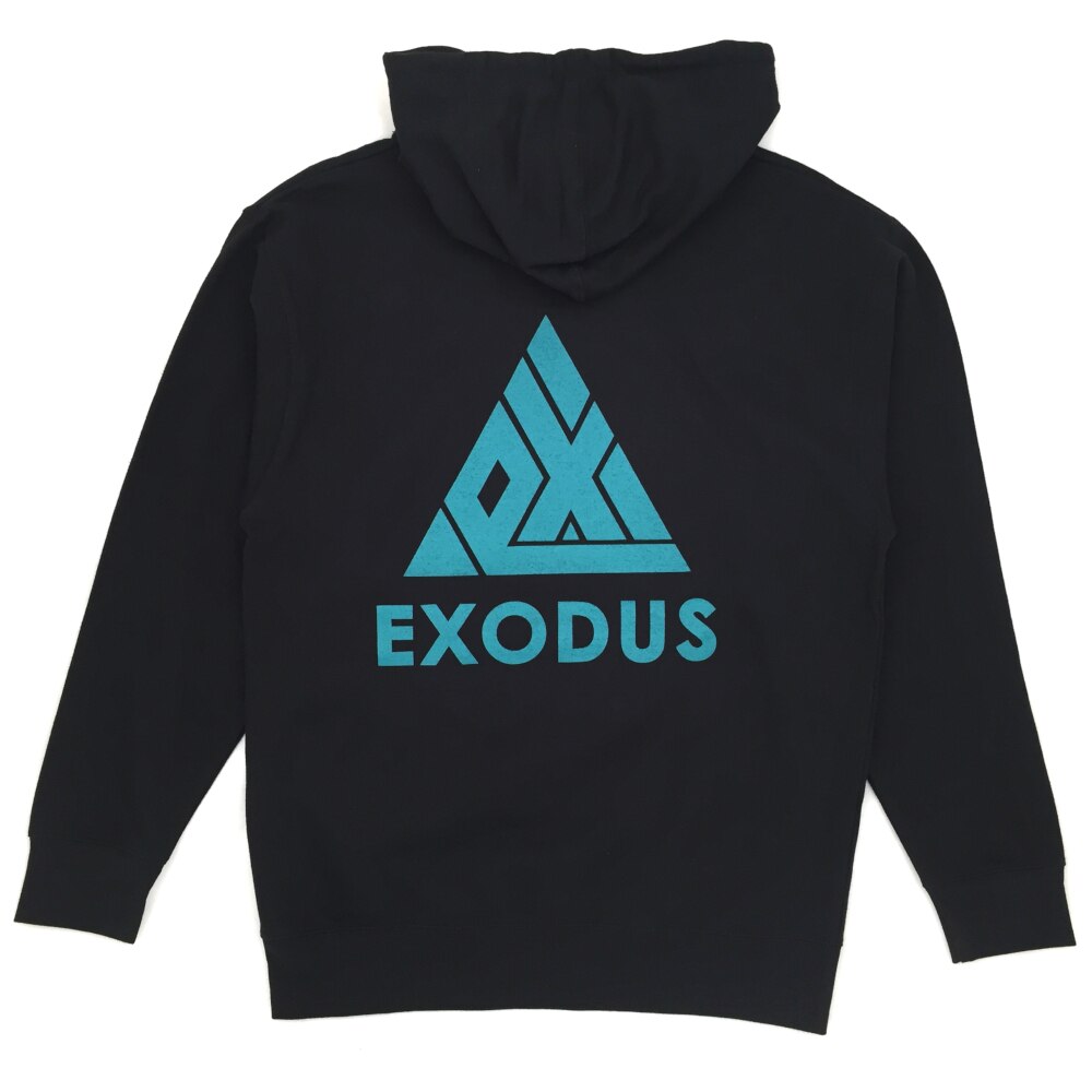 Exodus T1 Logo Pullover Hoodie - Black/Teal
