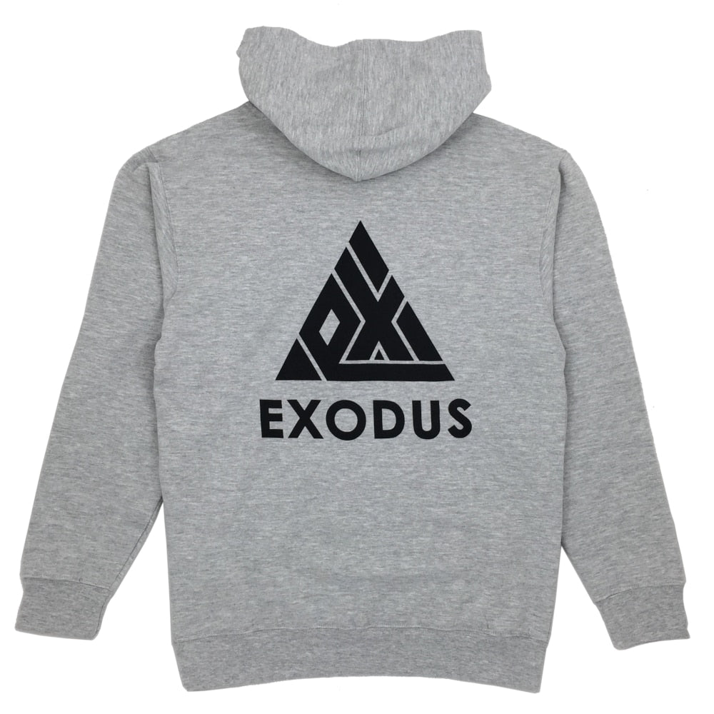 Exodus T1 Logo Pullover Hoodie - Heather Grey/Black