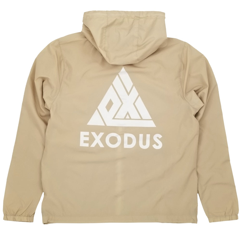 Exodus T1 Logo Windbreaker Jacket - Khaki/White