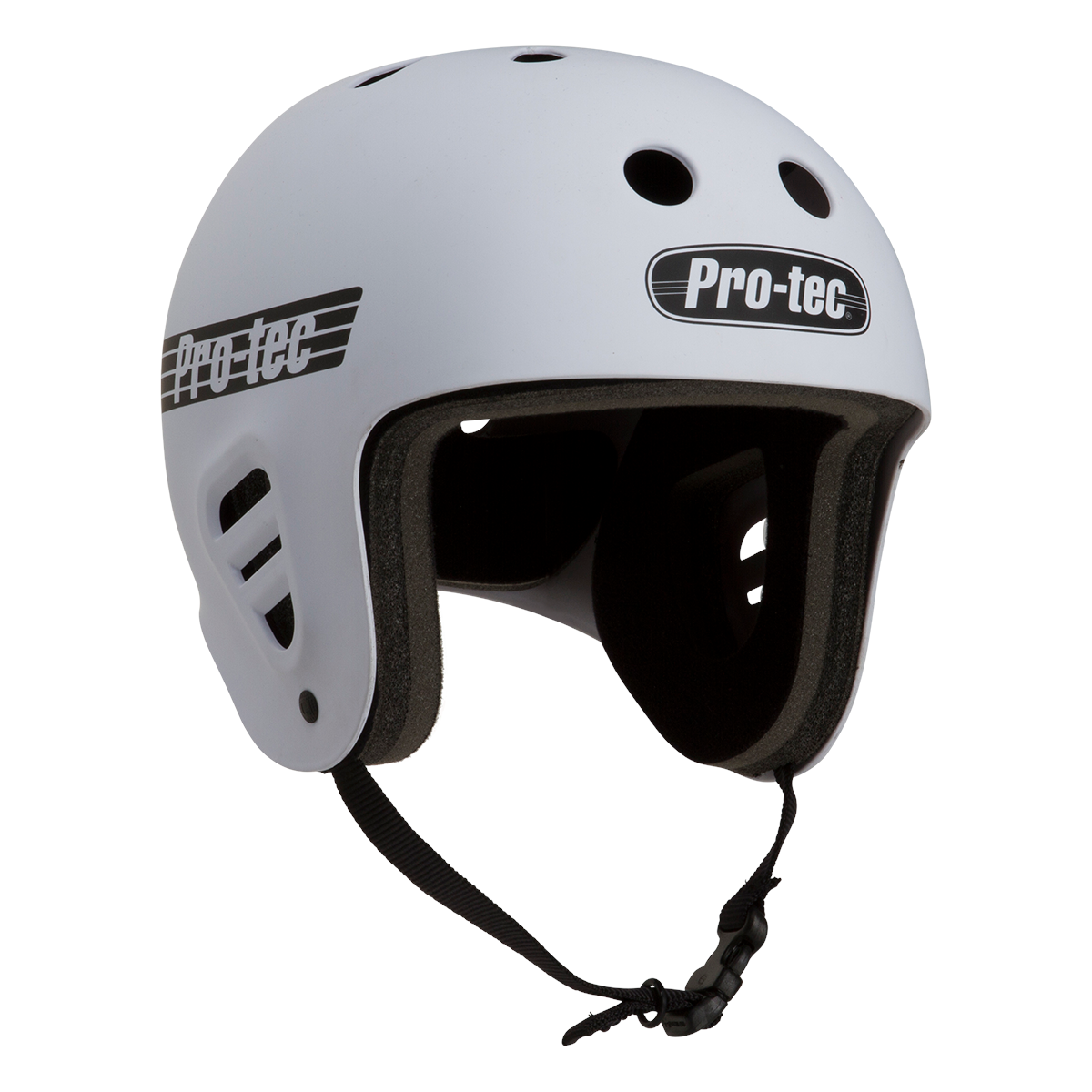 Matte White Full Cut Pro-Tec Skateboard Helmet