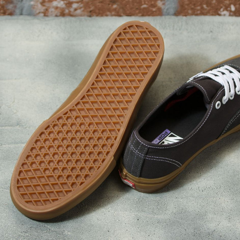 Raven/Gum Skate Authentic Vans Skateboarding Shoe Bottom