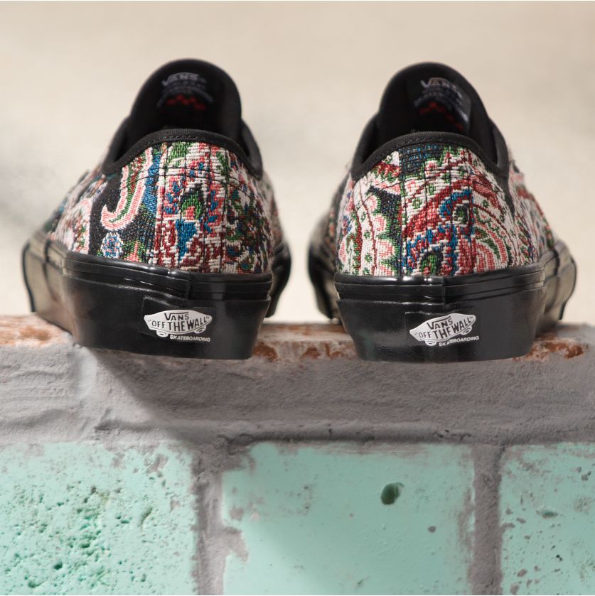 Paisley Skate Authentic Vans Skateboarding Shoe Back