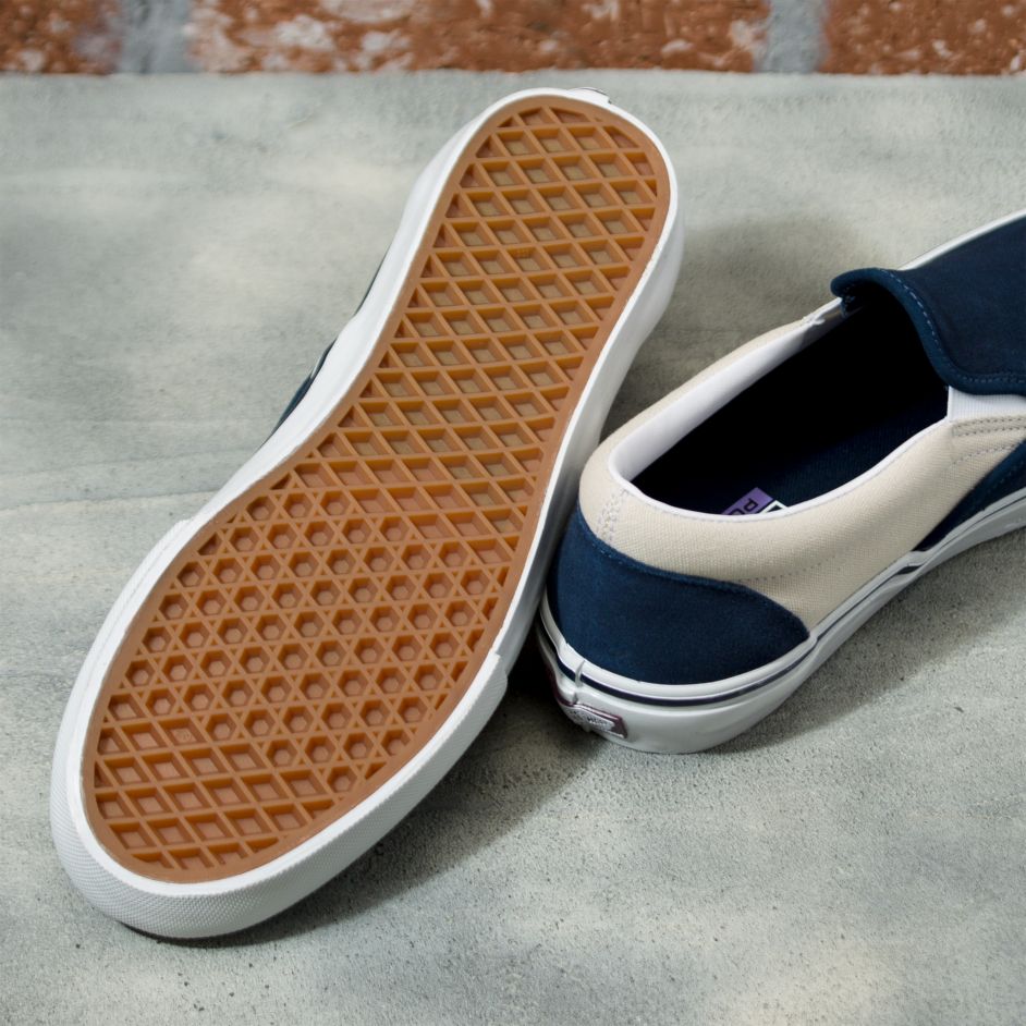Dress Blues/Turtledove Vans Skate Slip on Shoe Bottom