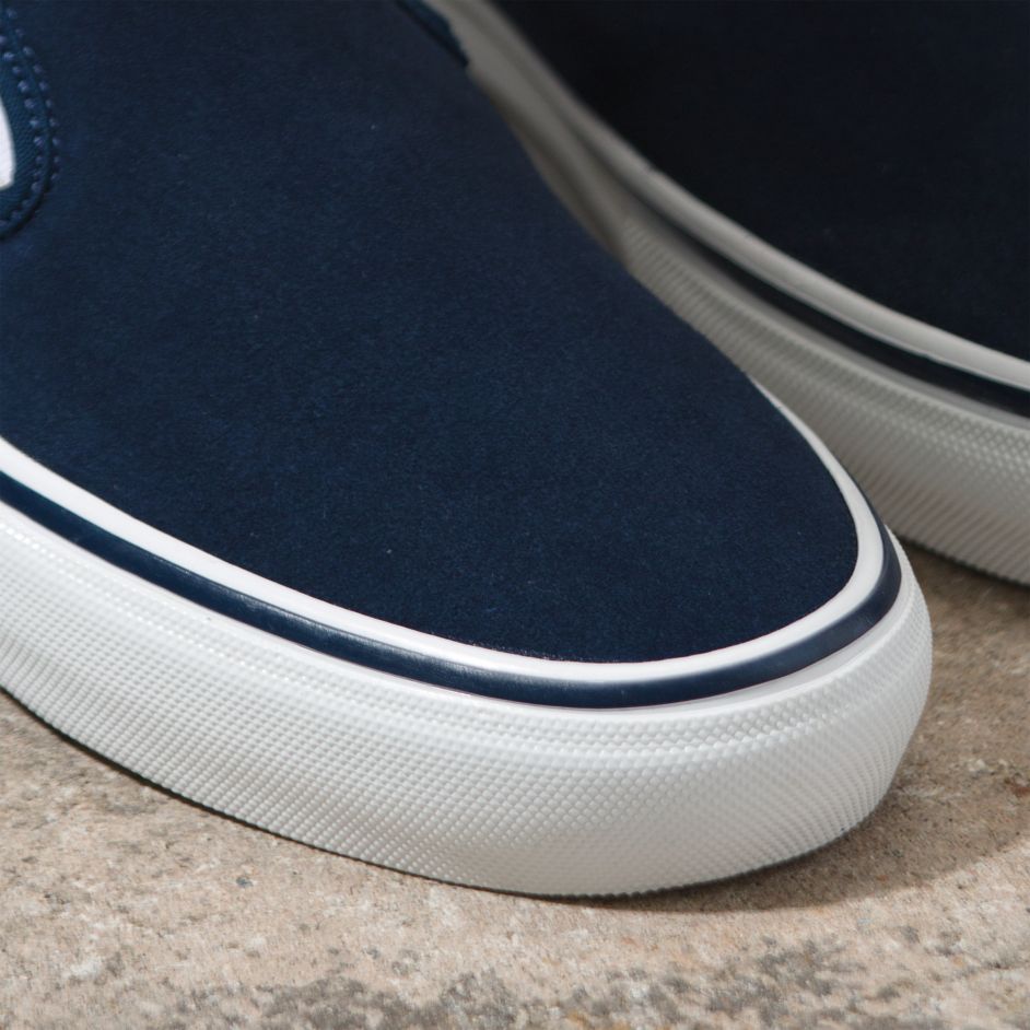 Dress Blues/Turtledove Vans Skate Slip on Shoe Detail