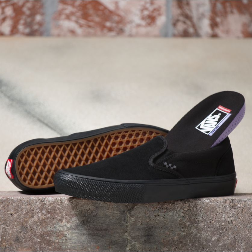 Black Skate Slip-On Vans Skateboard Shoe