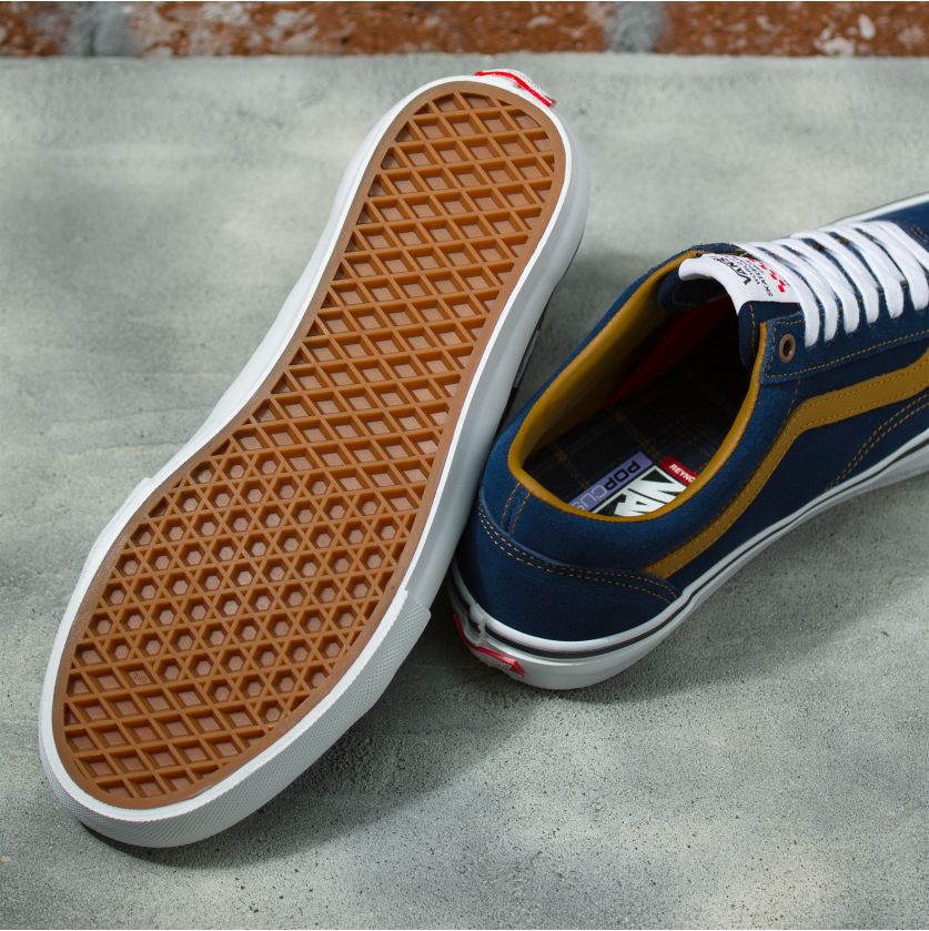 Vans Skate Old Skool Skateboard Shoe - (Reynold)Navy/Golden Brown