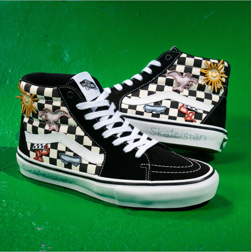 Vans x Skateistan Skate SK8-HI Skateboard Shoe - Checkerboard