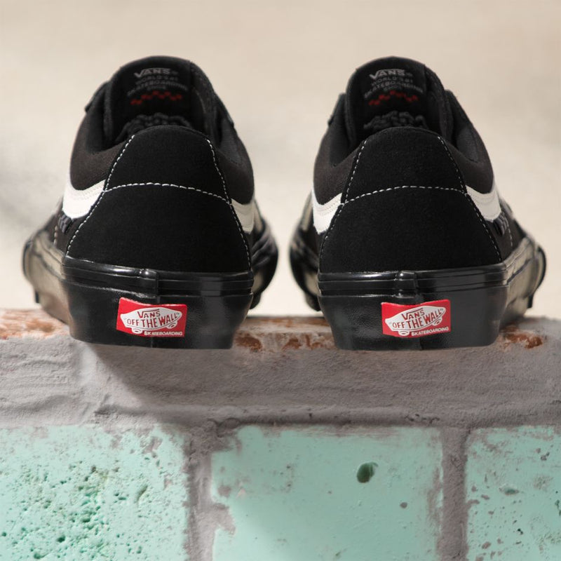 Black Skate Sk8-Low Vans Skateboarding Shoe Back