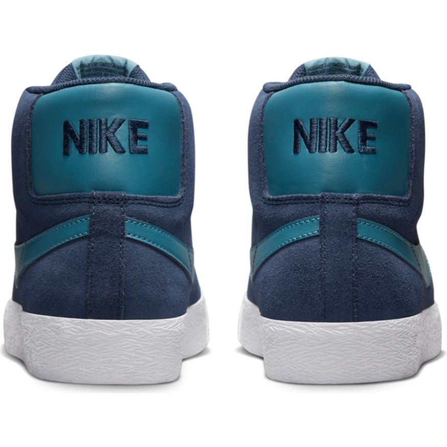 Midnight Navy Zoom Blazer Mid Nike SB Skateboarding Shoe Back