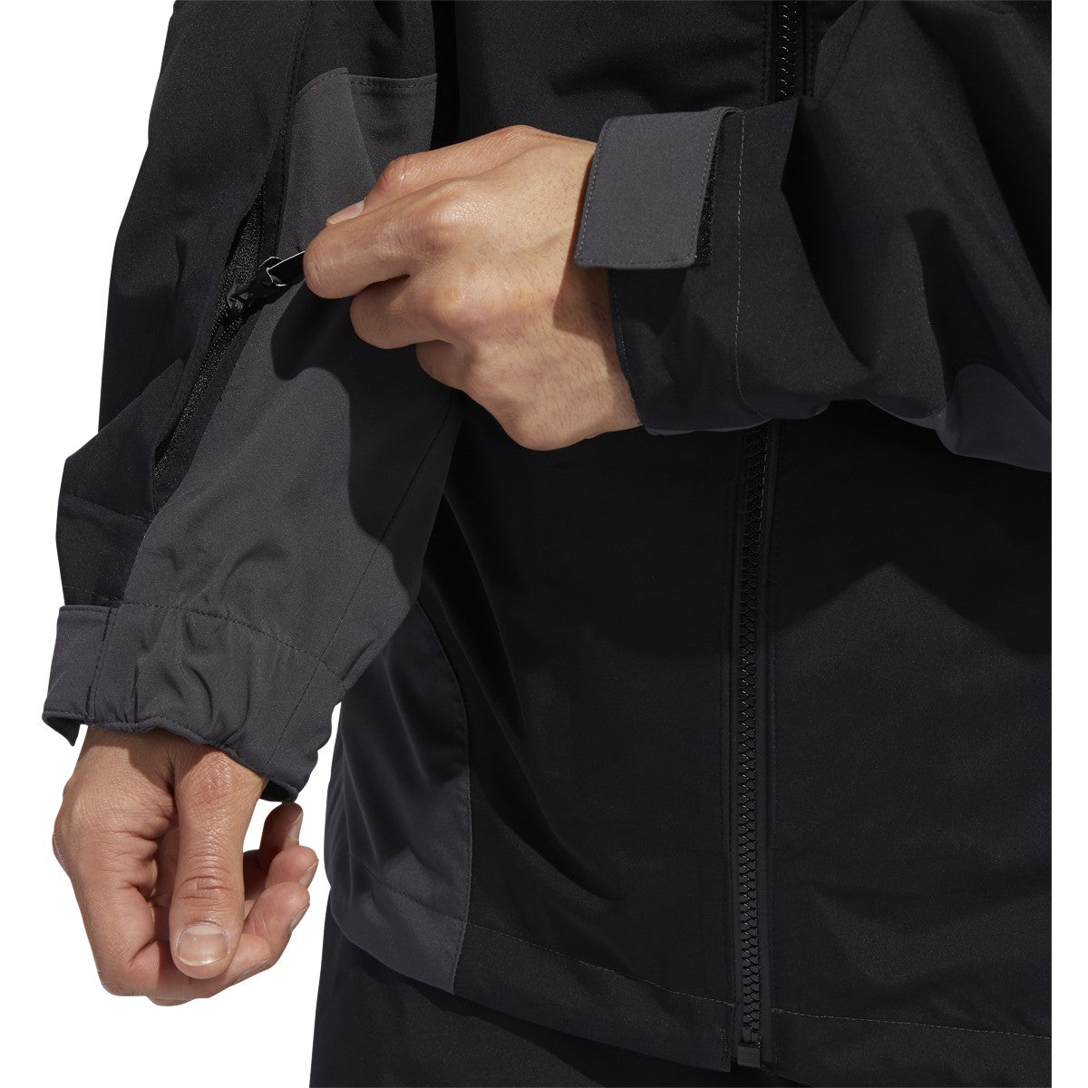 Black 3-Layer 20K Adidas Snowboarding Jacket Detail