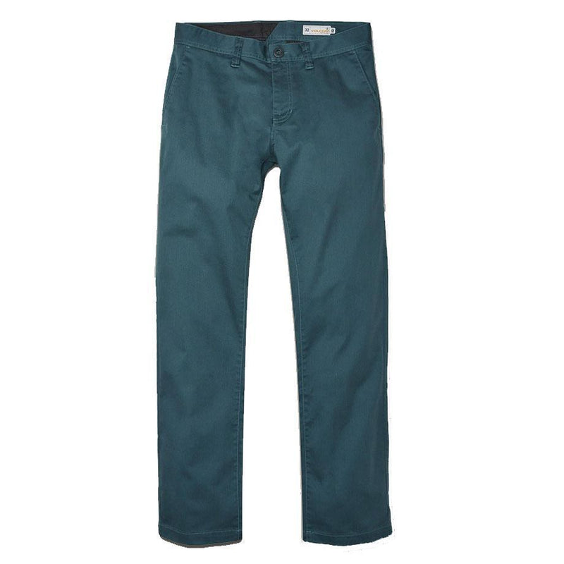 Volcom Frickin Modern Stretch Youth Pants - Navy Green