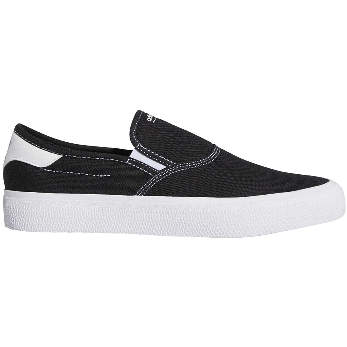 Black/White Canvas 3MC Slip Adidas Skateboarding Shoes