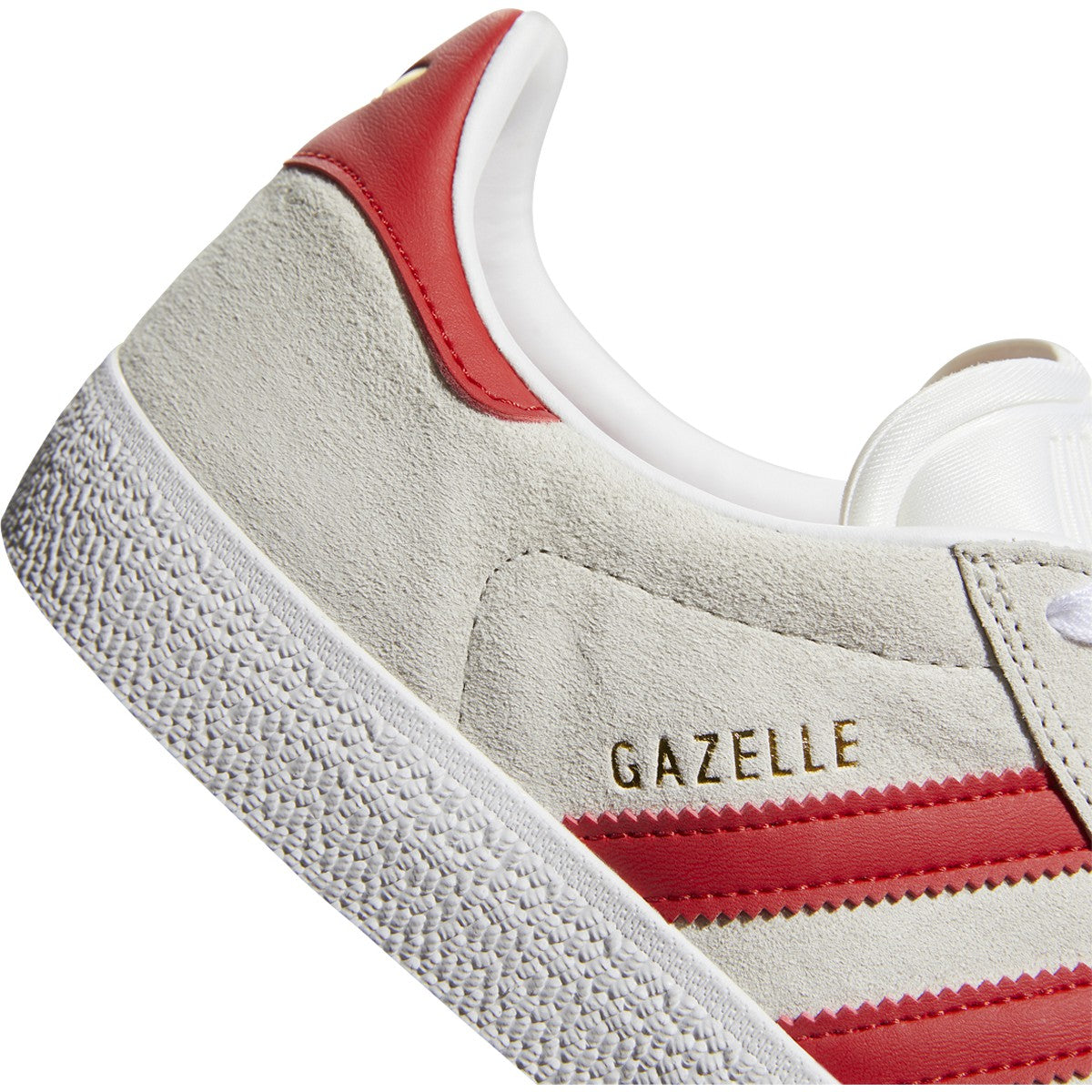 White/Scarlet Red Gazelle ADV Adidas Skateboarding Shoe Detail