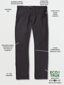 Charcoal Grey Frickin Modern Stretch Volcom Chino Pants