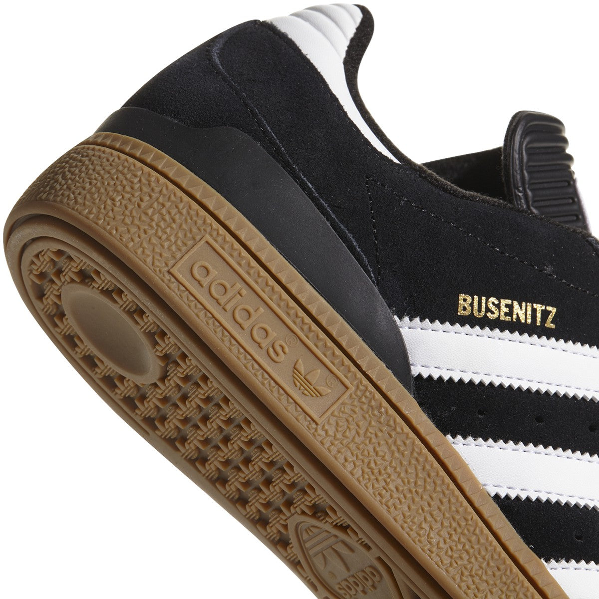 Black/White/Gum Dennis Busenitz Pro Adidas Skateboarding Shoe Detail