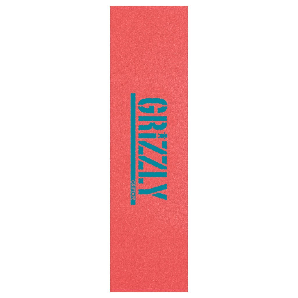 Grizzly Reverse Stamp Grip Tape - Coral/Aqua