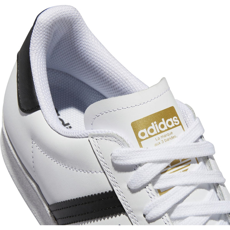White Leather Superstar ADV Adidas Skateboard Shoe Detail