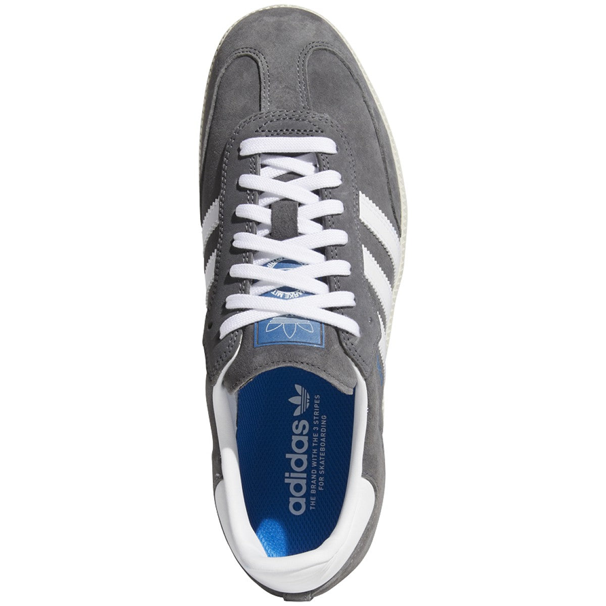 Adidas Samba ADV Skateboard Shoe - Grey Five/White/Blue Bird