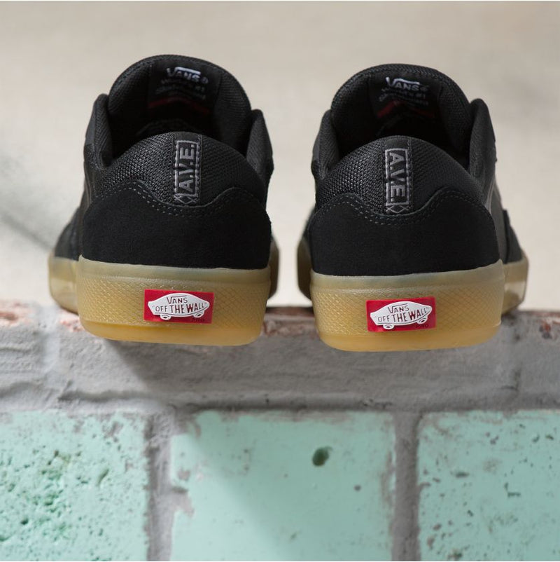 Black/Gum AVE Pro Vans Skateboarding Shoe Back
