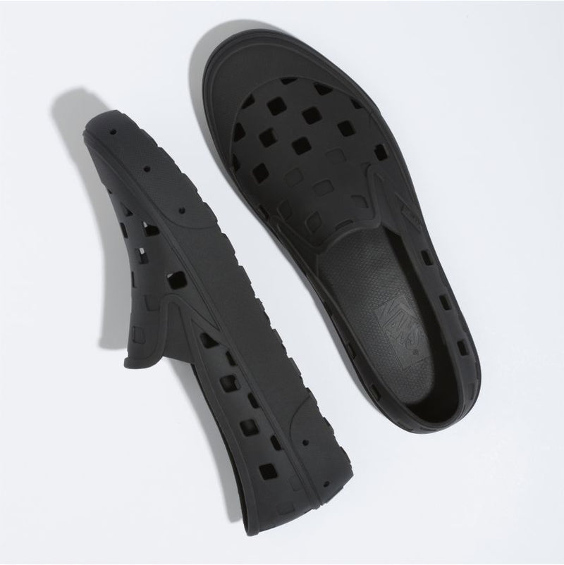 Black Trek Slip-On Vans Croc Shoes Side