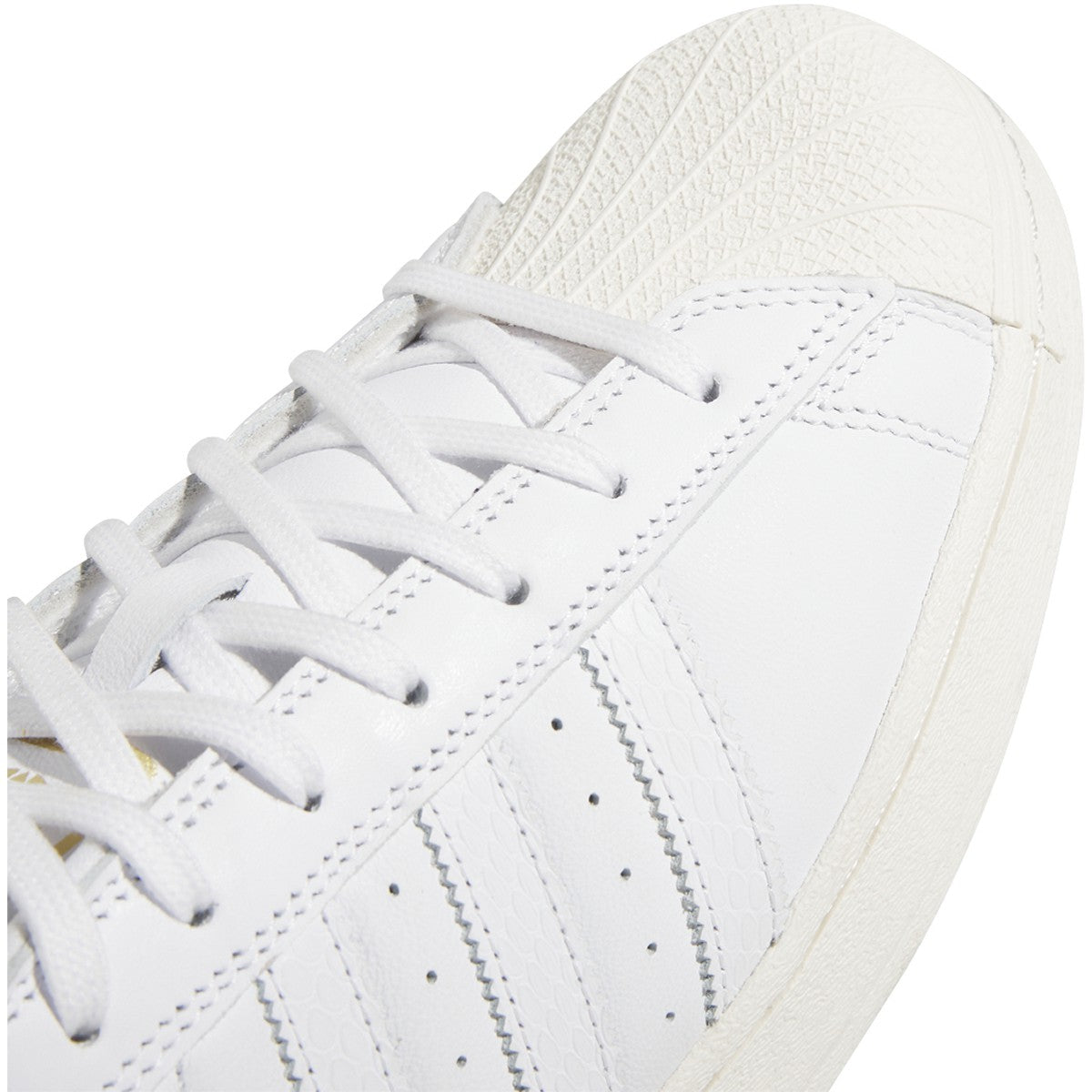 White/White Superstar ADV Adidas Skate Shoe Detail