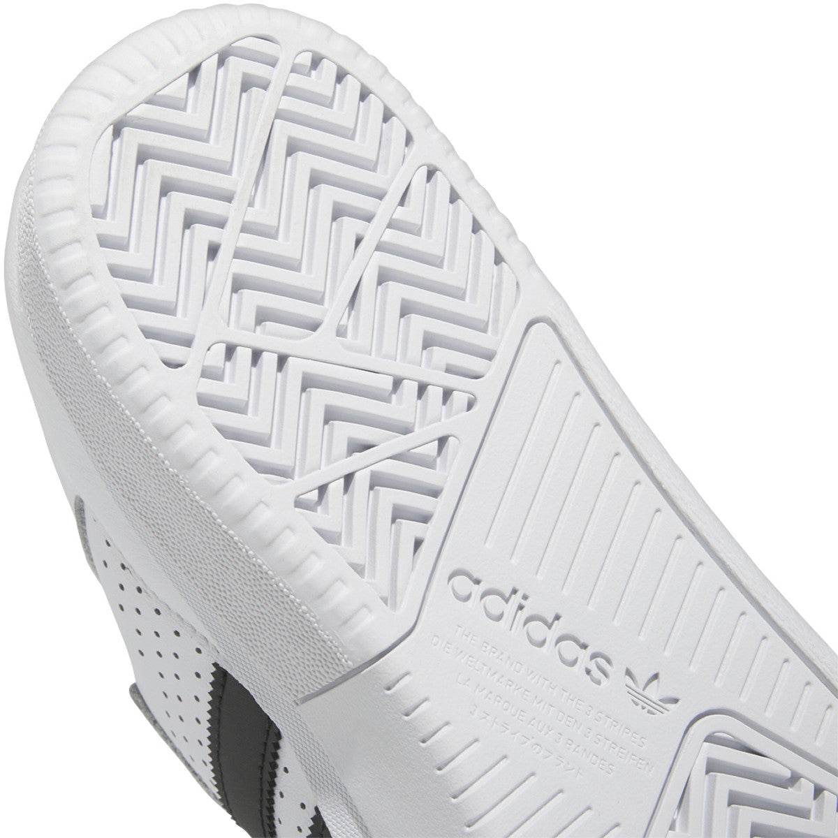 White Tyshawn Low Adidas Skateboard Shoe Detail