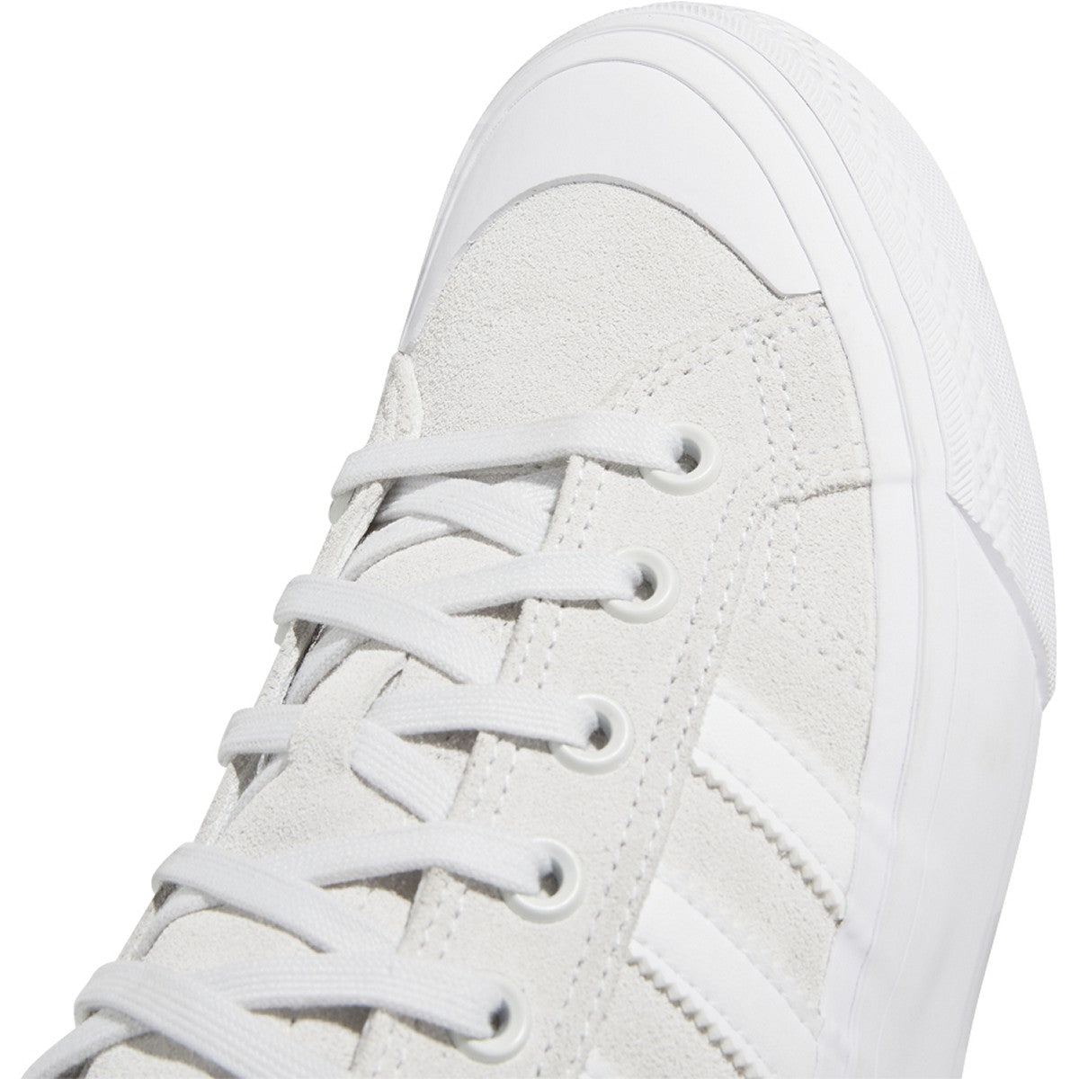 Crystal White Nizza Low ADV Adidas Skateboarding Shoe Detail