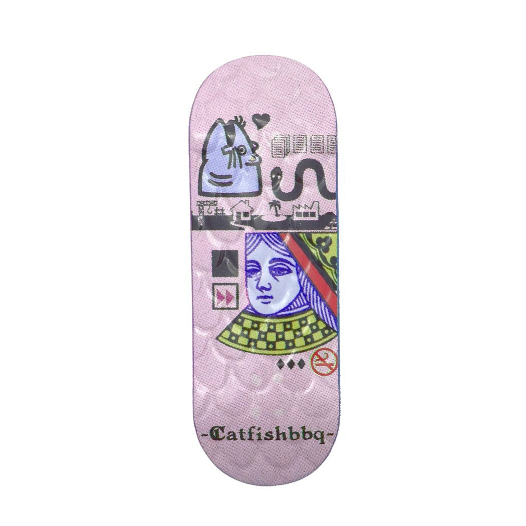 Catfishbbq Her Majesty EMBOSSED Fingerboard Deck - Pink