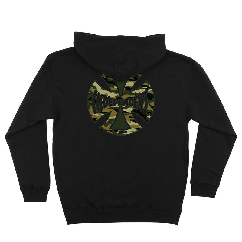 Independent Concealed Pullover Hoodie- Black/Camo