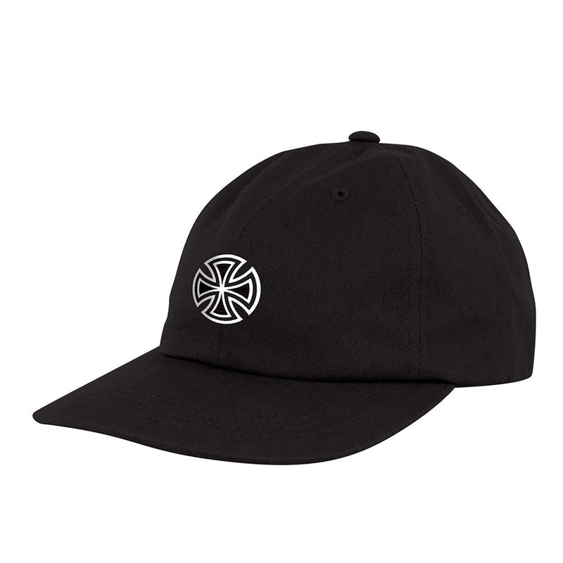 Independent GSD Cross Low Unstructured Strapback Hat - Black