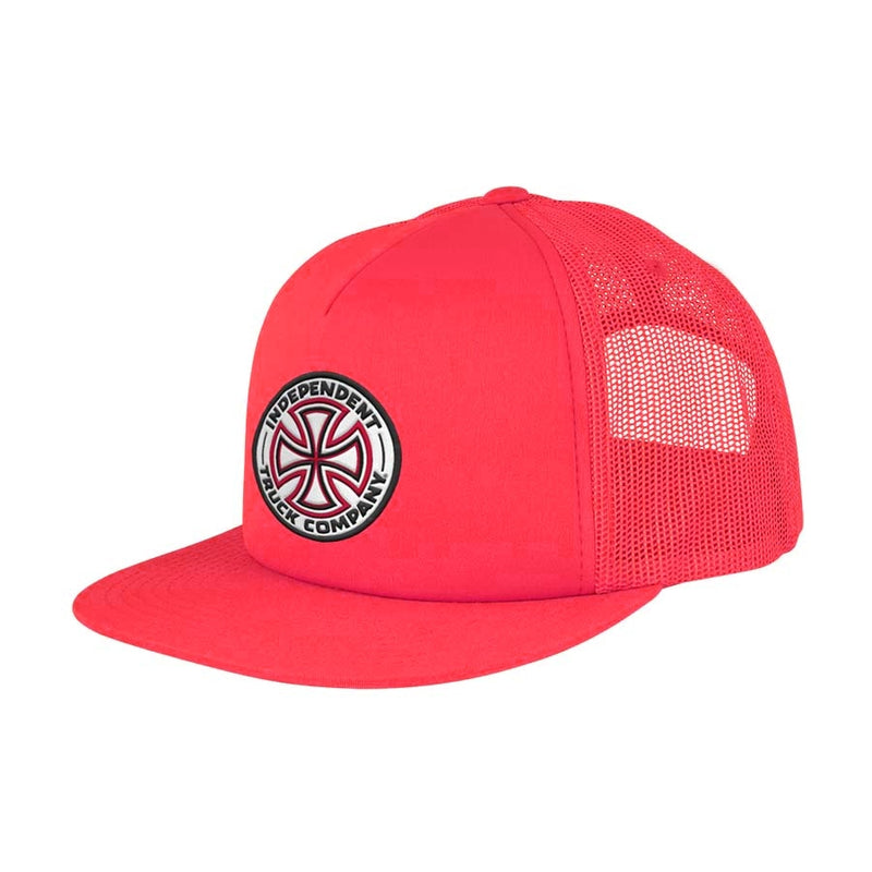 Independent Red/White Cross Trucker Hat - Red