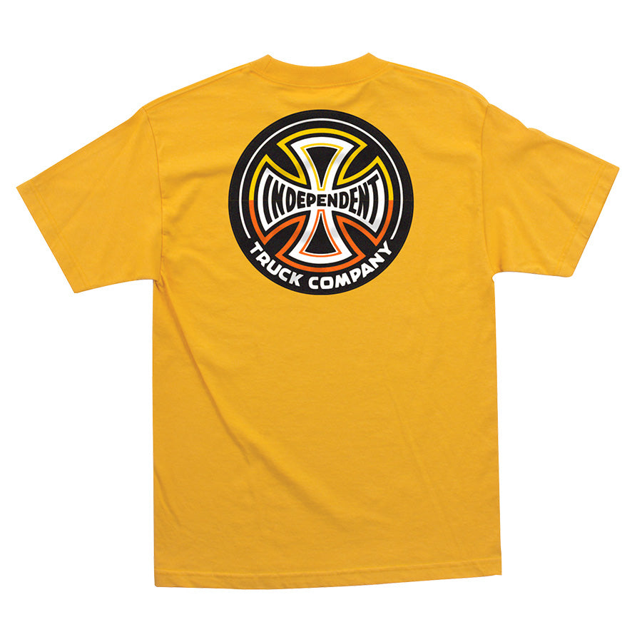 Gold Split Cross Independent Trucks T-Shirt Back